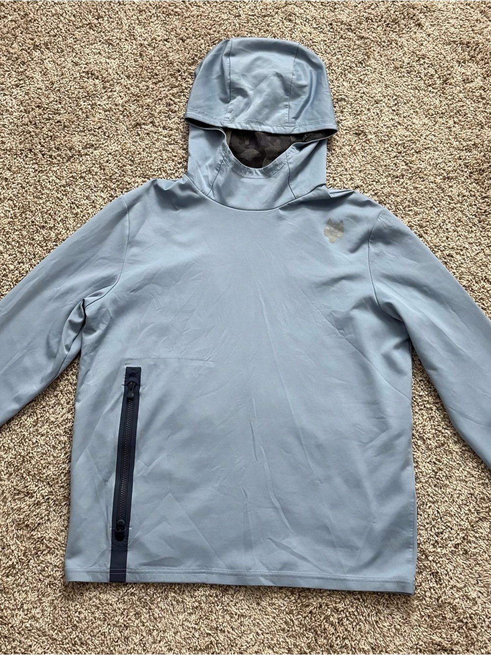 Greyson Light Blue Hoodie with Side Zip Medium